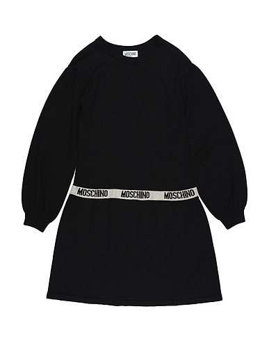 MOSCHINO TEEN Dress Black 90% Viscose, 10% Cashmere, Acetate, Metallic fiber, Polyamide
