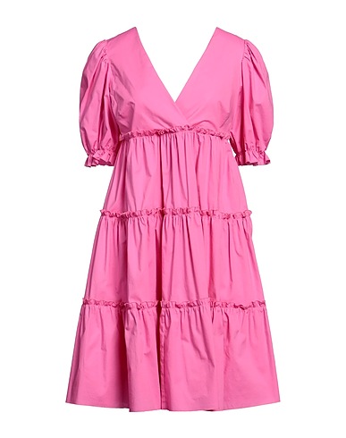 VIVETTA Midi dress Pink 97% Cotton, 3% Elastane