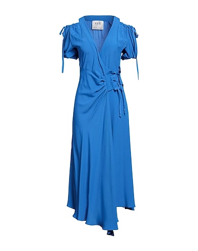 ALESSANDRO DE BENEDETTI Midi dress Azure 70% Silk, 30% Acetate