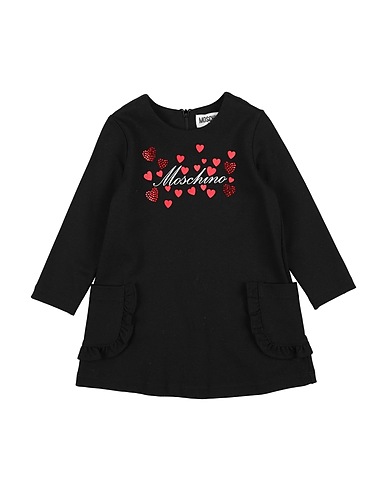 MOSCHINO BABY Baby dress Black 68% Viscose, 27% Polyamide, 5% Elastane