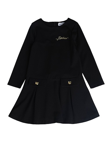 MOSCHINO KID Dress Black 68% Viscose, 27% Polyamide, 5% Elastane, Metallic fiber, Paper Yarn