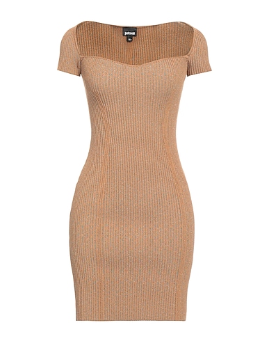 JUST CAVALLI Sheath dress CAMMELLO 70% Viscose, 30% Polyester