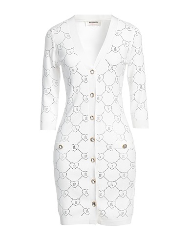 BLUGIRL Sheath dress White 72% Viscose, 28% Polyester