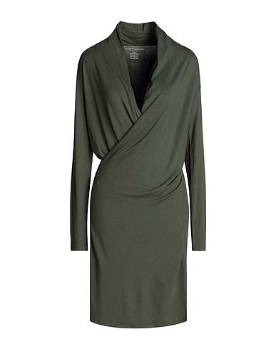 MAJESTIC FILATURES Midi-Kleid Militärgrün 94% Viskose, 6% Elastan