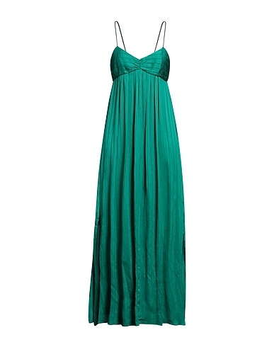 FORTE_FORTE Long dress Emerald green 70% Viscose, 30% Silk