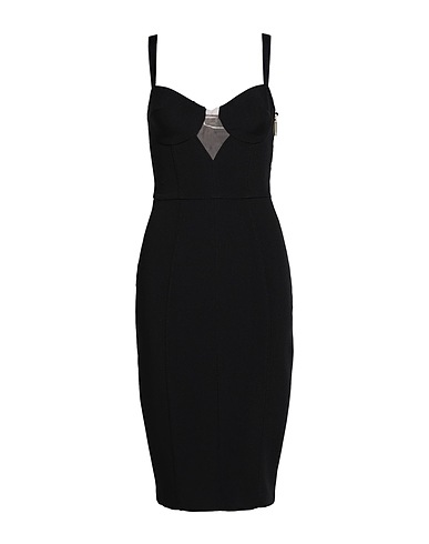 ELISABETTA FRANCHI Short dress Black 95% Polyester, 5% Elastane
