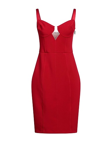ELISABETTA FRANCHI Vestito corto Rosso 95% Poliestere, 5% Elastan
