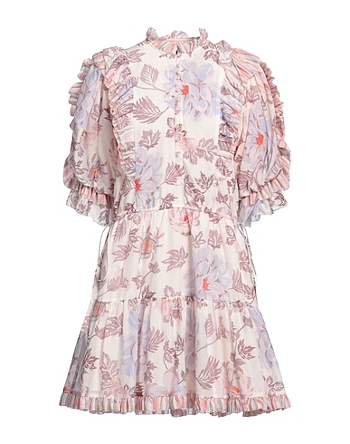 MAGALI PASCAL Kurzes Kleid OFF WHITE 70% Baumwolle, 30% Seide