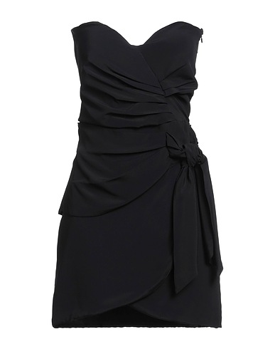 FEDERICA TOSI Short dress Black 68% Silk, 32% Acetate