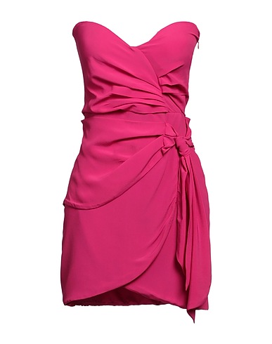 FEDERICA TOSI Short dress Magenta 68% Silk, 32% Acetate