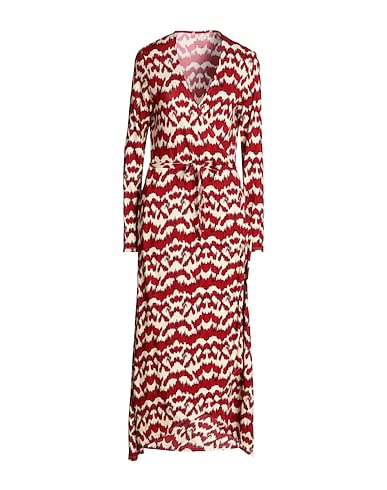 MAJESTIC FILATURES Midi dress Cream 94% Viscose, 6% Elastane