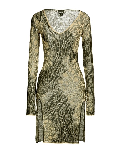 JUST CAVALLI Sheath dress Gold 91% Viscose, 9% Polyester