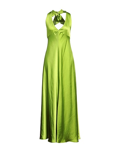 PINKO Long dress Lime green 100% Polyester