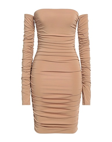 THE ANDAMANE Elegant dress Sand 93% Viscose, 7% Elastane