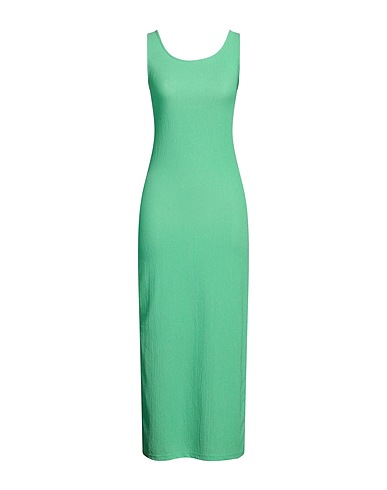 PIECES Long dress Light green 74% Recycled polyethylene, 25% Polyester, 1% Elastane