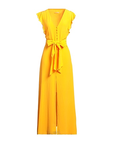 PATRIZIA PEPE Long dress Yellow 100% Silk