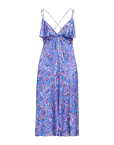 ISABEL MARANT Midi dress Blue 65% Viscose, 35% Silk, Cotton