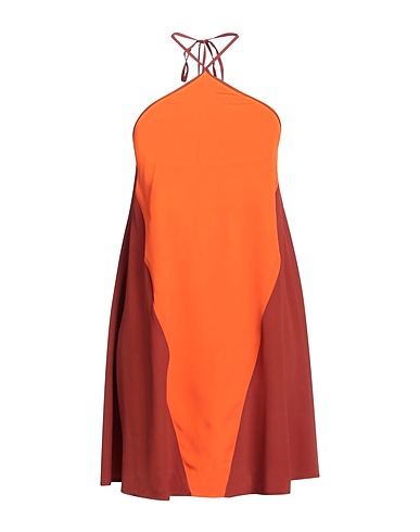 MÊME ROAD Short dress Rust 83% Acetate, 17% Silk