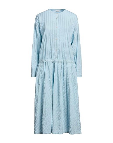 BARENA Midi dress Sky blue 100% Cotton