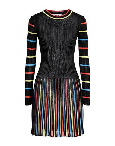 MSGM Short dress Black 100% Viscose