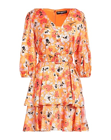 KARL LAGERFELD Short dress Orange 100% Polyester
