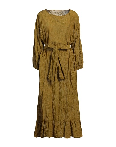 MOMONÍ Long dress Mustard 70% Cotton, 30% Silk