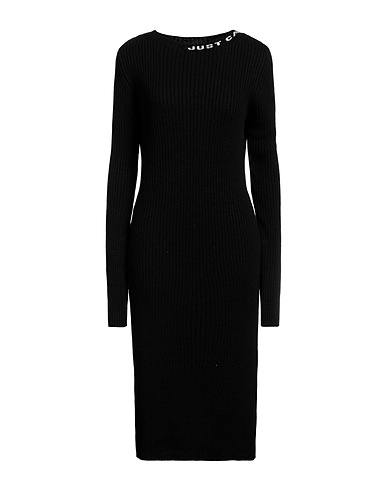 JUST CAVALLI Vestito midi Nero 41% Lana, 29% Viscosa, 20% Poliammide, 10% Cachemire