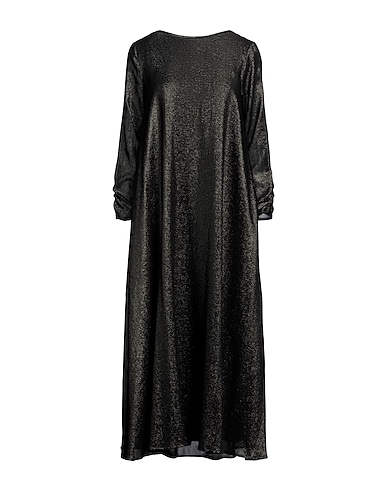 MOMONÍ Midi dress Black 86% Virgin Wool, 8% Polyester, 6% Polyamide