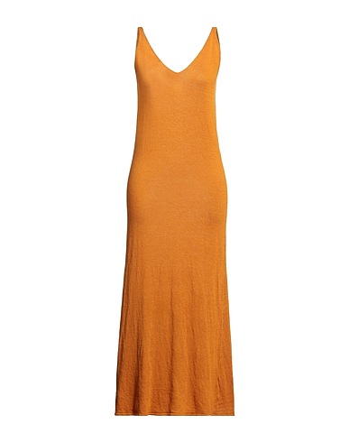 DANIELE FIESOLI Midi dress Camel 65% Linen, 35% Organic cotton