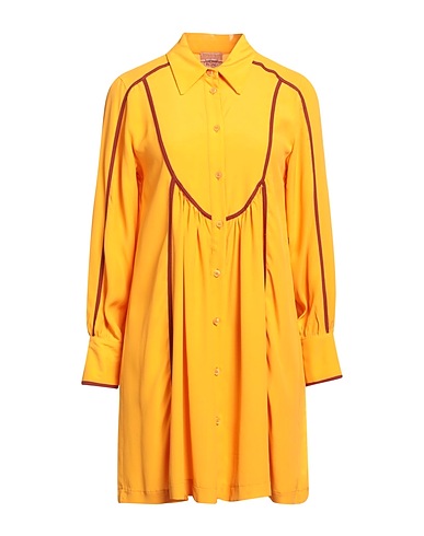 MÊME ROAD Shirt dress Marigold 83% Acetate, 17% Silk