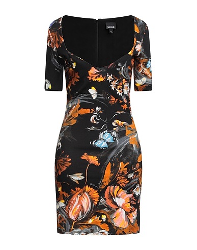 JUST CAVALLI Short dress Black 95% Viscose, 5% Elastane