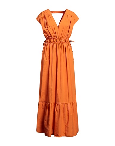 MÊME ROAD Long dress Orange 100% Cotton