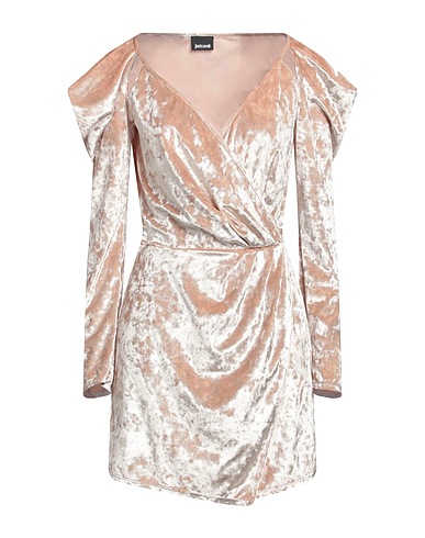 JUST CAVALLI Short dress Sand 90% Polyester, 10% Elastane