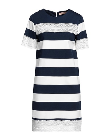 TWINSET Short dress Midnight blue 72% Viscose, 23% Polyamide, 5% Elastane, Polyester