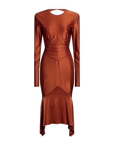 ALEXANDRE VAUTHIER Midi dress Rust 90% Viscose, 10% Elastane