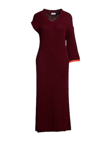 SFIZIO STUDIO Midi dress Burgundy 25% Polyamide, 25% Acrylic, 24% Wool, 24% Alpaca wool, 2% Mohair wool