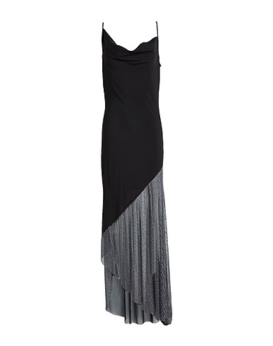 GIUSEPPE DI MORABITO Vestito lungo Nero 100% Poliestere, Poliammide, Elastan