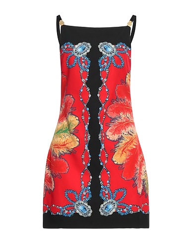 JUST CAVALLI Elegant dress Red 87% Polyester, 13% Elastane