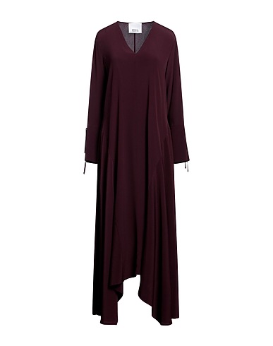 ERIKA CAVALLINI Long dress Plum 65% Acetate, 35% Silk