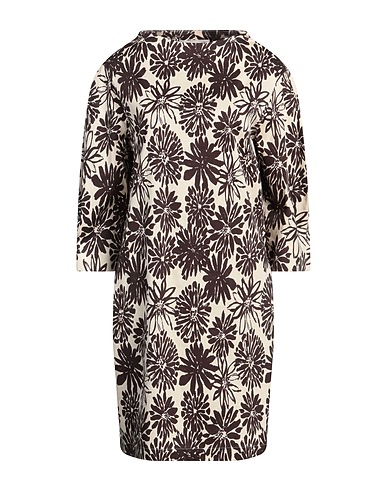 LIVIANA CONTI Kurzes Kleid Dunkelbraun 97% Baumwolle, 3% Elastan