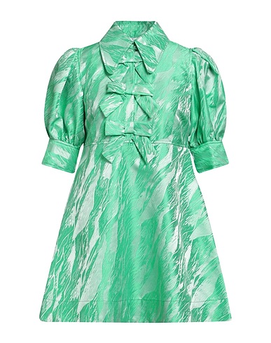 GANNI Shirt dress Green 100% Polyester