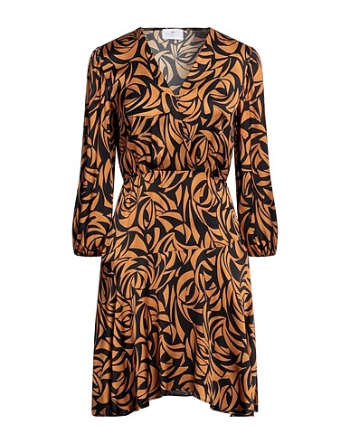 NENETTE Short dress Camel 100% Viscose