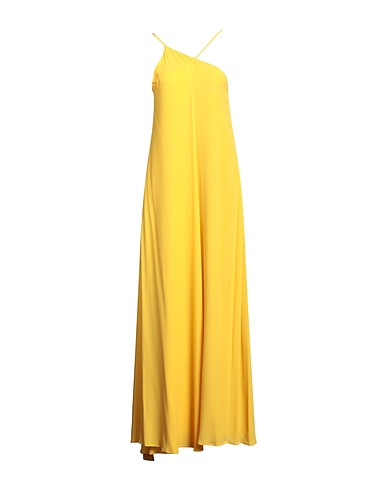 ERIKA CAVALLINI Vestito lungo Giallo 65% Acetato, 35% Seta