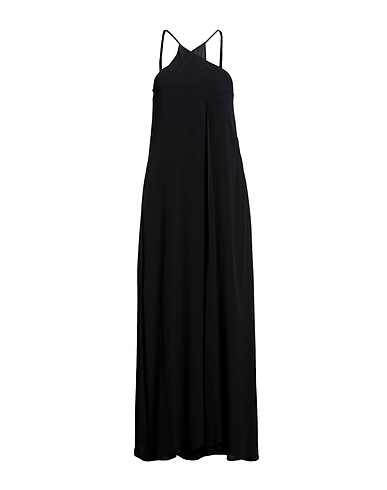 ERIKA CAVALLINI Vestito lungo Nero 65% Acetato, 35% Seta