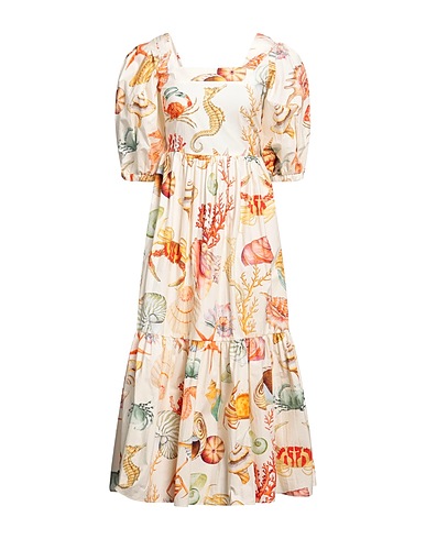 SHIRTAPORTER Midi dress Beige 100% Cotton