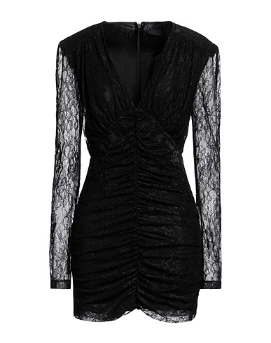 ROTATE BIRGER CHRISTENSEN Short dress Black 92% Polyamide, 8% Elastane
