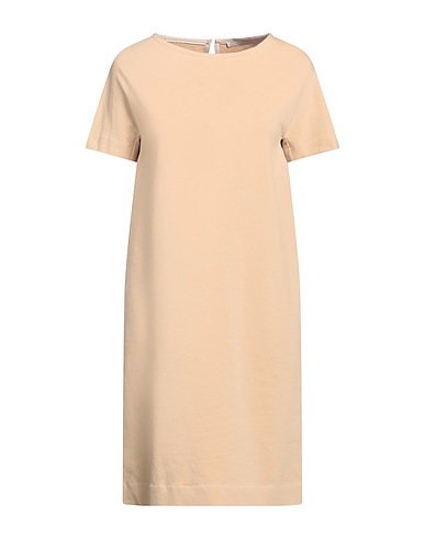 CIRCOLO 1901 Short dress Sand 93% Cotton, 7% Lycra®