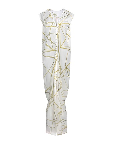 RICK OWENS Langes Kleid Elfenbein 100% Cupro