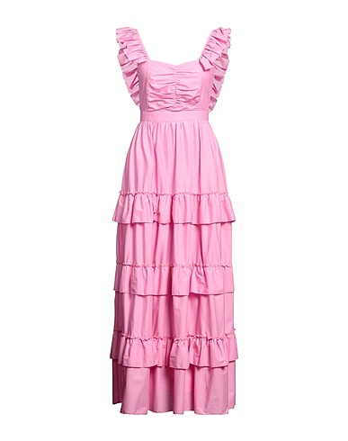 ACTUALEE Long dress Pink 97% Cotton, 3% Elastane