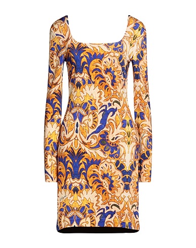 JUST CAVALLI Short dress Camel 95% Viscose, 5% Elastane